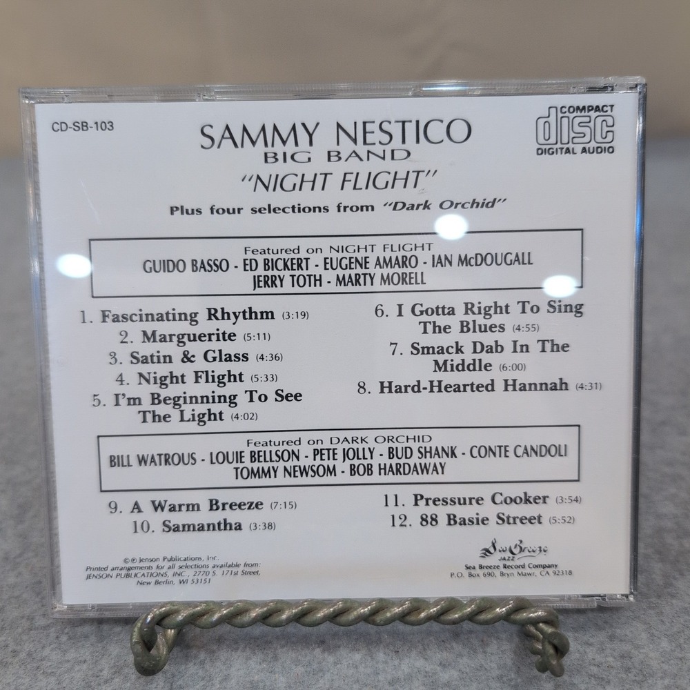 Sammy Nestico Big Band Night Flight CD Jazz 4 Bonus Tracks CD-SB-103 Sea Breeze‎ - Picture 2 of 2